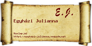 Egyházi Julianna névjegykártya