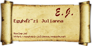 Egyházi Julianna névjegykártya