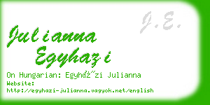 julianna egyhazi business card